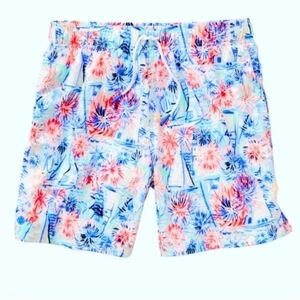 Lilly Pulitzer Boys Junior Capri Swim Trunk Sea To Shining Sea XS